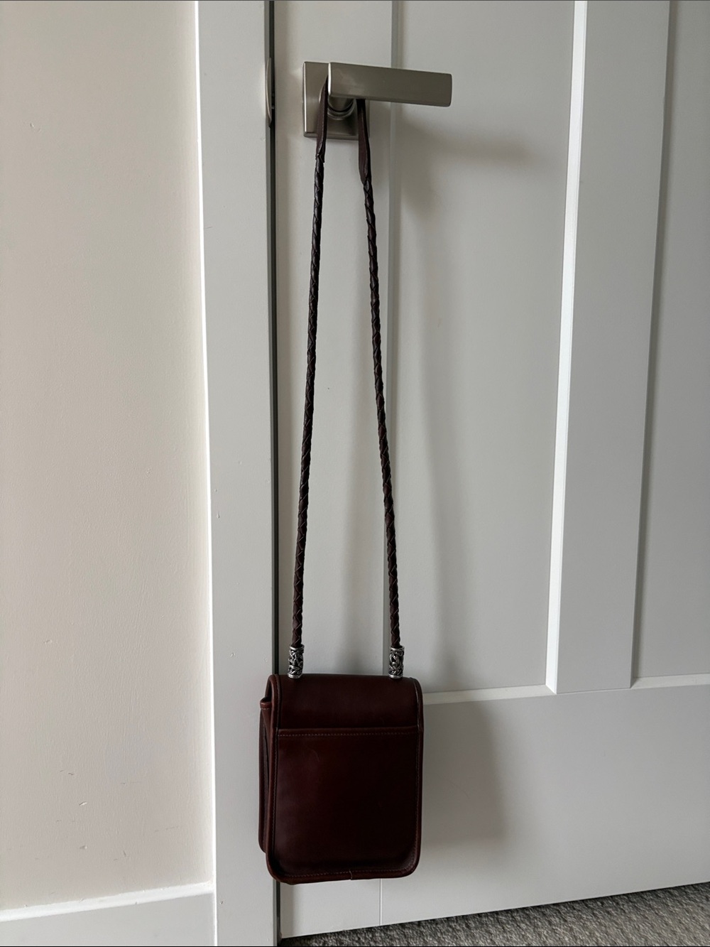 Vintage Brighton Leather Crossbody Bag with Metal Accents - Picture 3 of 11